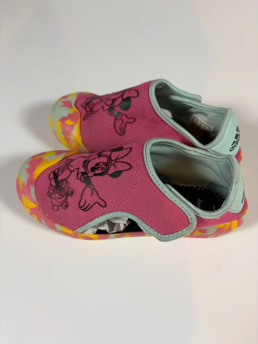 Adidas Disney Minnie Mouse Water Shoes Girls Pink Slip On Beach Size 11